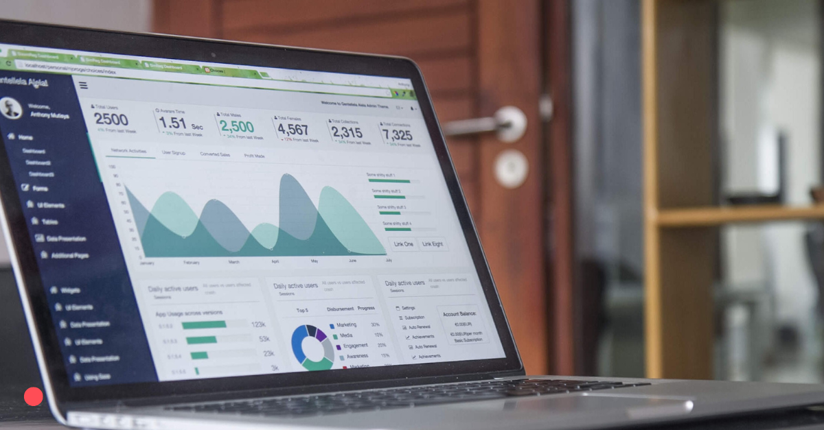 Laptop with sales pipeline