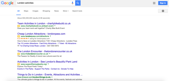 Google Search Ads New Layout - Top