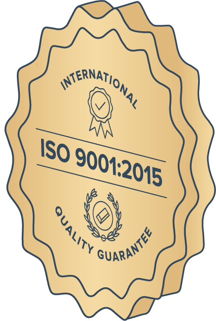 Isometrische Plakette ISO 9001-2015