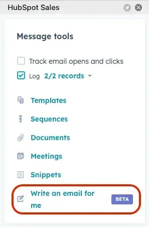 HubSpot's generative AI tools